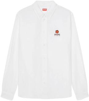 Kenzo Casual Boke Flower Wit Overhemd - 38 Kenzo , White , Heren - Xl,L,M,S