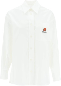 Kenzo Casual Gestreept Overhemd Kenzo , White , Dames - S,Xs,2Xs