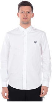 Kenzo Casual Gestreept Overhemd Kenzo , White , Heren - XL