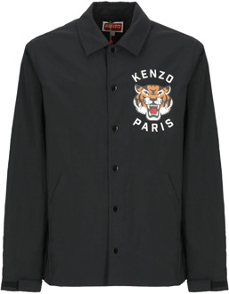 Kenzo Casual Shirts Kenzo , Black , Heren - L,M,S