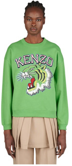 Kenzo Geborduurd Tiger Sweatshirt Kenzo , Green , Dames