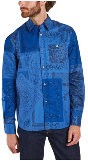 Kenzo Gestreept katoenen overhemd Kenzo , Blue , Heren - L,S,Xs