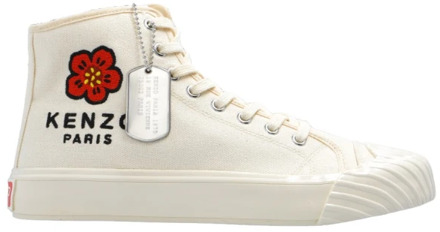 Kenzo Hoge sneakers met bloemenmotief Kenzo , Beige , Heren - 43 Eu,40 Eu,44 Eu,41 Eu,45 EU
