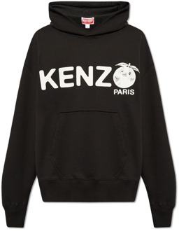 Kenzo Hoodie met logo Kenzo , Black , Heren - 2Xl,Xl,L,M,S