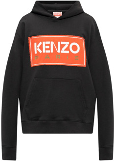 Kenzo Hoodie met logo Kenzo , Black , Heren - 2Xl,Xl,L,M,S