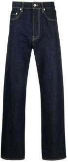Kenzo Indigo Straight-Leg Jeans Kenzo , Blue , Heren - W31,W32