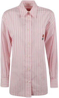 Kenzo Katoenen Poplin Overhemden Kenzo , Pink , Dames - M,S,Xs