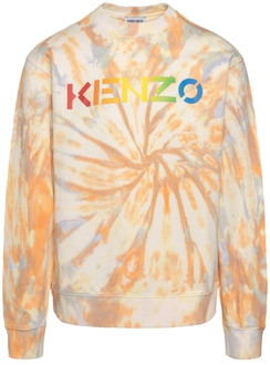 Kenzo Katoenen sweatshirt met logo Kenzo , Orange , Heren - M,S