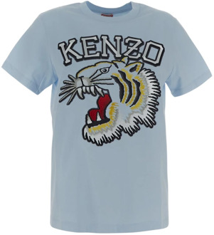 Kenzo Katoenen T-shirt Kenzo , Blue , Dames - L,M,S,Xs