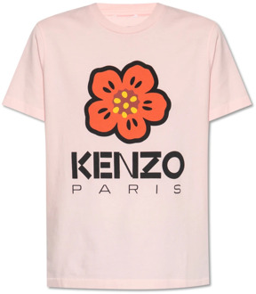 Kenzo Katoenen T-shirt Kenzo , Pink , Dames - L,M,S,Xs