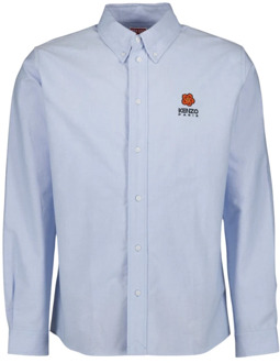 Kenzo Klassiek Overhemd met Lange Mouwen Kenzo , Blue , Heren - Xl,L,M,S