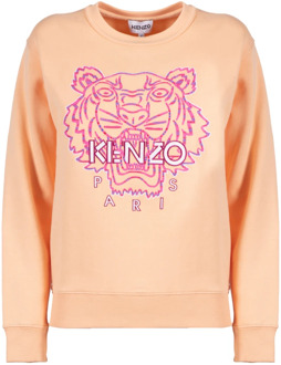 Kenzo Klassieke Abrikoos Sweatshirt Kenzo , Orange , Heren - M,Xs