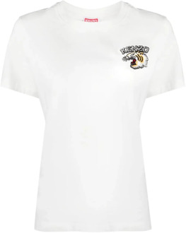 Kenzo Klassieke Tiger Jersey T-shirt Kenzo , White , Dames - Xl,L,M,S