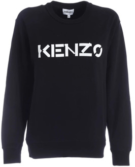 Kenzo Klassieke Zwarte Logo Sweatshirt Kenzo , Black , Dames