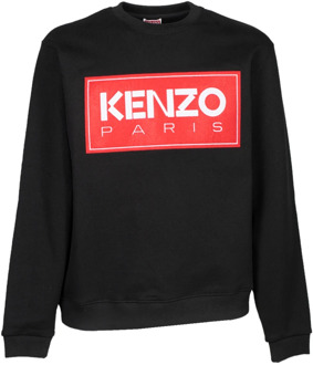 Kenzo Klassieke Zwarte Sweatshirt met Kenzo Paris Logo Kenzo , Black , Heren - L,M,S