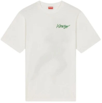Kenzo LE T-Shirt MET Love Logo DOS Kenzo , White , Dames - Xl,L,M