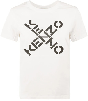 Kenzo Lichte en Natuurlijke Witte Dames T-Shirt Kenzo , White , Dames - Xl,Xs