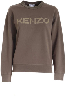 Kenzo Militair Groene Logo Sweatshirt Kenzo , Green , Dames - XS