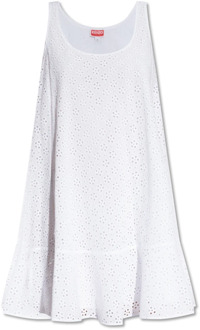 Kenzo Mouwloze jurk Kenzo , White , Dames - L,M,S,Xs,2Xs