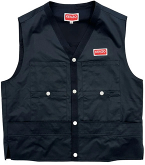 Kenzo Multi-pocket Vest Kenzo , Black , Heren - Xl,L,M