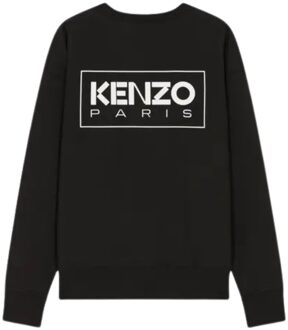 Kenzo Paris geschetst logo zwart sweatshirt