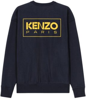 Kenzo Paris omlijnd logo middernachtblauw sweatshirt