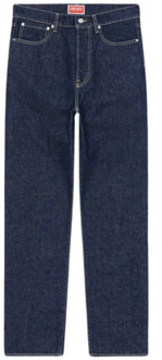 Kenzo Raw Denim Straight Cut Jeans Kenzo , Blue , Heren - W34 L32,W30 L32,W33 L32