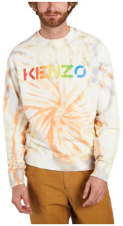 Kenzo Regenboog Tie Dye Sweatshirt Kenzo , Multicolor , Heren - L,M