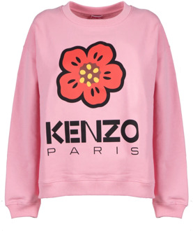 Kenzo Regular Sweatshirt met Boke Flower Logo Kenzo , Pink , Dames - L,M,S