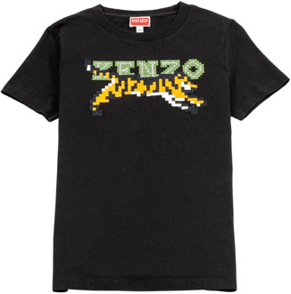 Kenzo Retro Pixel T-shirt Kenzo , Black , Dames - S,Xs