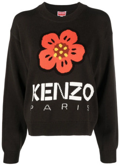 Kenzo Round-neck Knitwear Kenzo , Black , Dames - Xl,L,M