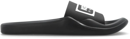 Kenzo Rubberen slippers met logo Kenzo , Black , Heren - 39 Eu,42 Eu,43 Eu,41 Eu,40 EU