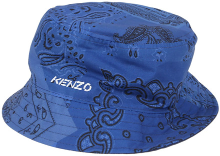 Kenzo Stijlvolle Omkeerbare Bucket Hat Kenzo , Blue , Heren - M