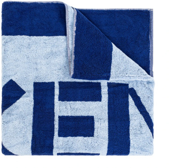 Kenzo Strandlaken met logo Kenzo , Blue , Unisex - ONE Size