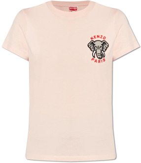 Kenzo T-shirt met logo Kenzo , Pink , Dames - L,M,S,Xs