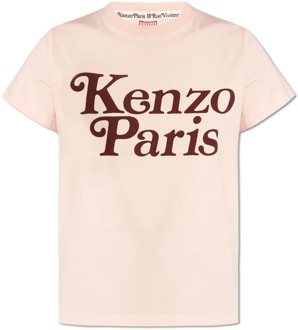 Kenzo T-shirt met logo Kenzo , Pink , Dames - M,Xs