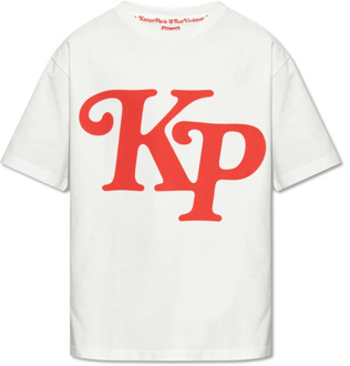 Kenzo T-shirt met logo Kenzo , White , Heren - L,M
