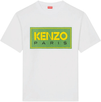 Kenzo Tee-Shirt Parijs Wit Groen - L Kenzo , White , Heren