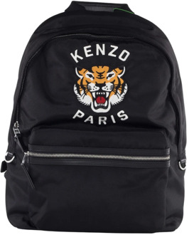 Kenzo Varsity Tiger Rugzak Kenzo , Black , Heren - ONE Size