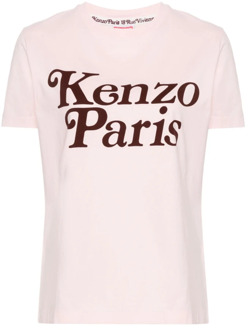 Kenzo Verdy Roze Logo T-shirt Kenzo , Pink , Dames - L,M,S