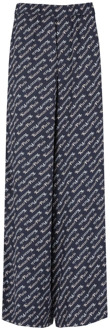 Kenzo Wide Trousers Kenzo , Blue , Dames - S,Xs,2Xs