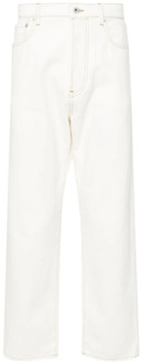 Kenzo Witte jeans met borduursel en contrasterende stiksels Kenzo , White , Heren - W31