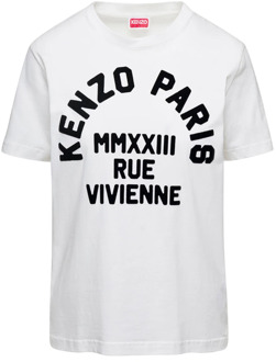 Kenzo Witte T-shirt met Logo Print Kenzo , White , Dames - S