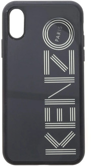 Kenzo Zwart Neon Hoesje voor iPhone X/Xs Kenzo , Black , Heren - ONE Size