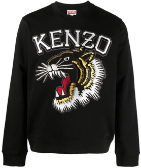 Kenzo Zwart Tiger Sweatshirt Kenzo , Black , Heren - Xl,L,M