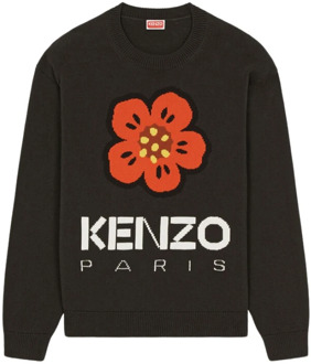 Kenzo Zwarte Boke Flower Sweater Kenzo , Black , Heren