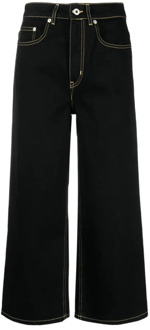 Kenzo Zwarte Cropped Jeans voor Vrouwen Kenzo , Black , Dames - W28