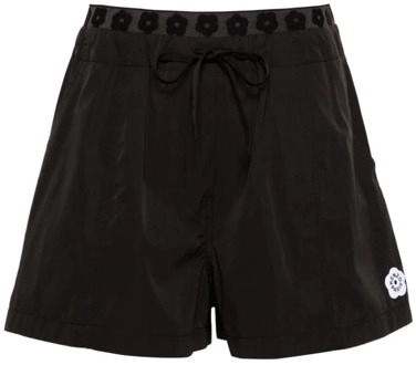 Kenzo Zwarte Dames Shorts Ss24 Kenzo , Black , Dames - S,Xs