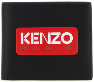 Kenzo Zwarte leren portemonnee Kenzo , Black , Heren - ONE Size