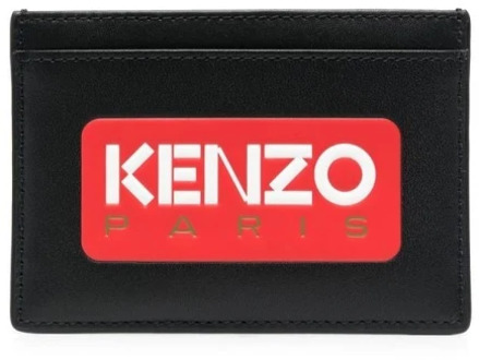 Kenzo Zwarte Logo-Print Pasjeshouder Kenzo , Black , Dames - ONE Size